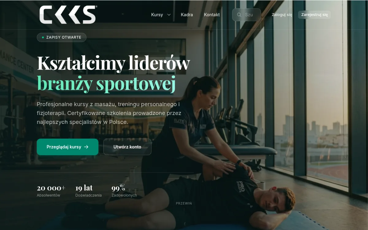 Strona główna platformy kursowej CKKS na ckks.pl